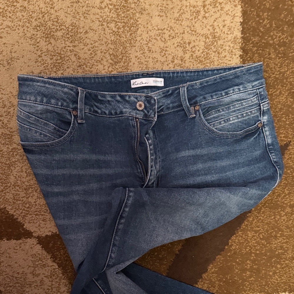 KanCan Blue Flare Jeans with Frayed Hem - Picture 2 of 8